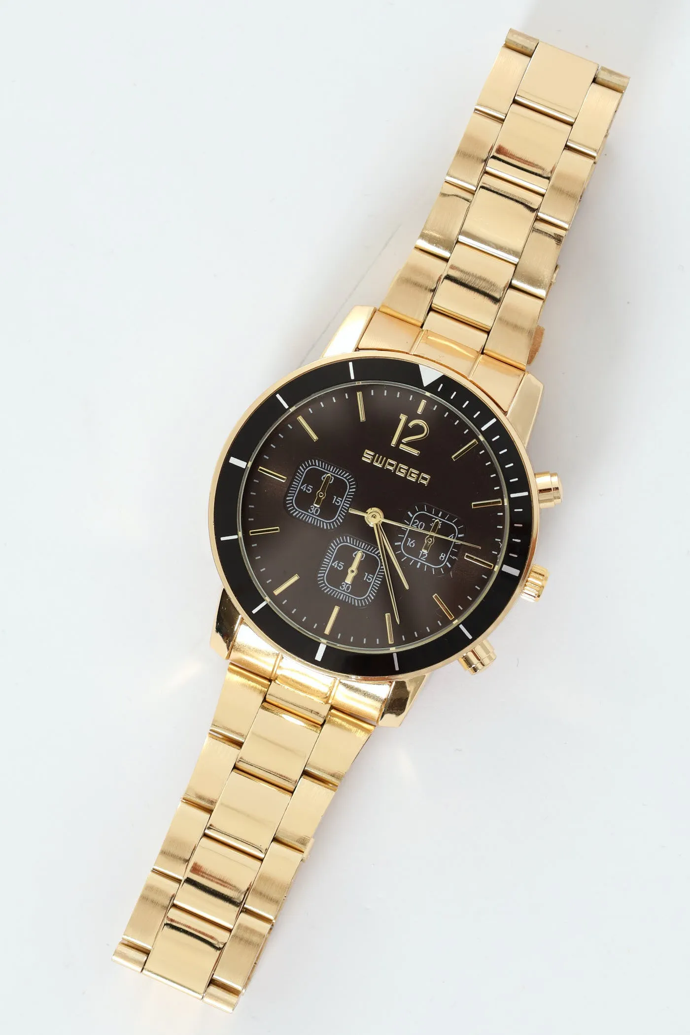 Gold Metal Strap Watch With Black Dial - Gold sold by Edgars product image thumbnail 2