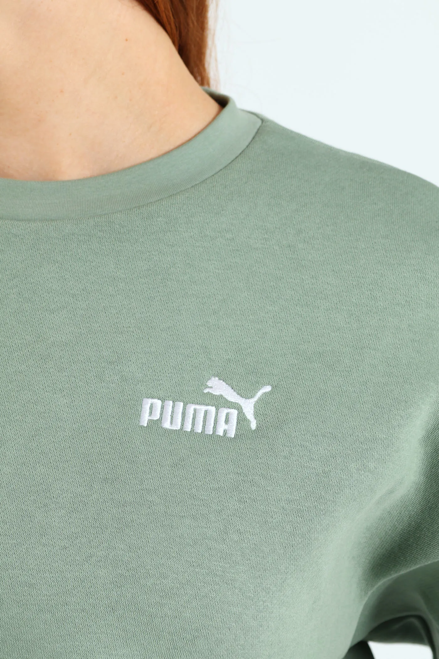 Essential Small Logo Relaxed Fleece Crew Top - Green sold by Edgars product image thumbnail 2