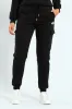 Girls Fleece Cargo Joggers - Black sold by Edgars