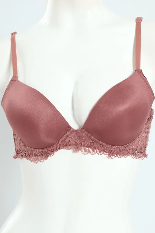 2 Pack Shiny Push Up Bra - Seashell/Coffee sold by Edgars 