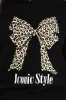 Girls Bow Iconic Fleece Top - Black sold by Edgars