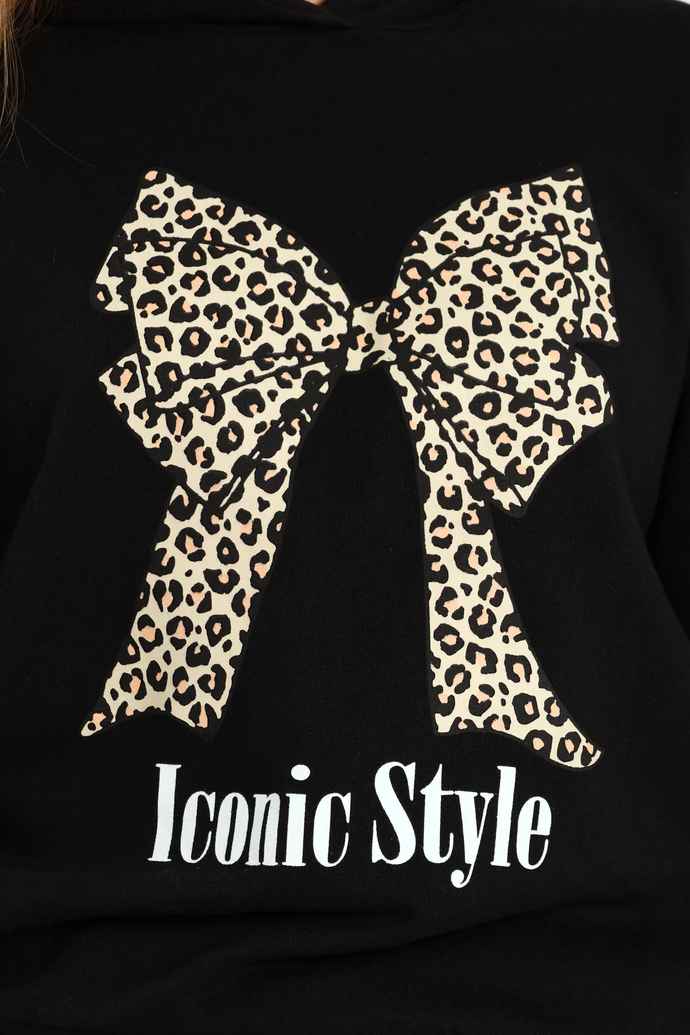 Girls Bow Iconic Fleece Top - Black sold by Edgars product image thumbnail 3