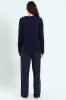 Soft Touch Long Sleeve Top & Pant Set - Navy sold by Edgars