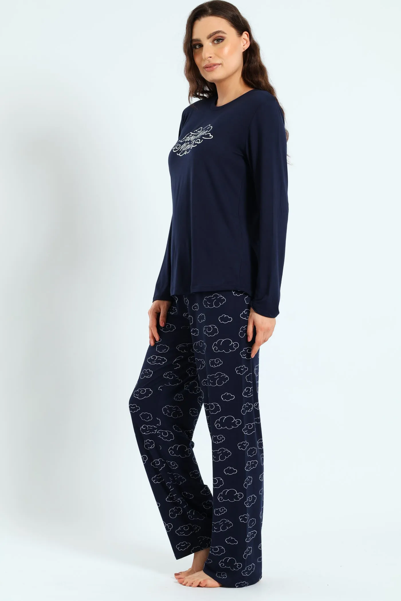 Soft Touch Long Sleeve Top & Pant Set - Navy sold by Edgars product image thumbnail 4