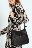Front Zip Pocket Webbing Strap Crossbody Bag - Black sold by Edgars