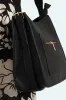 Front Zip Pocket Webbing Strap Crossbody Bag - Black sold by Edgars