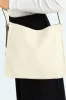 Front Zip Pocket Webbing Strap Crossbody Bag - Cream sold by Edgars