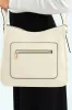 Front Zip Pocket Webbing Strap Crossbody Bag - Cream sold by Edgars