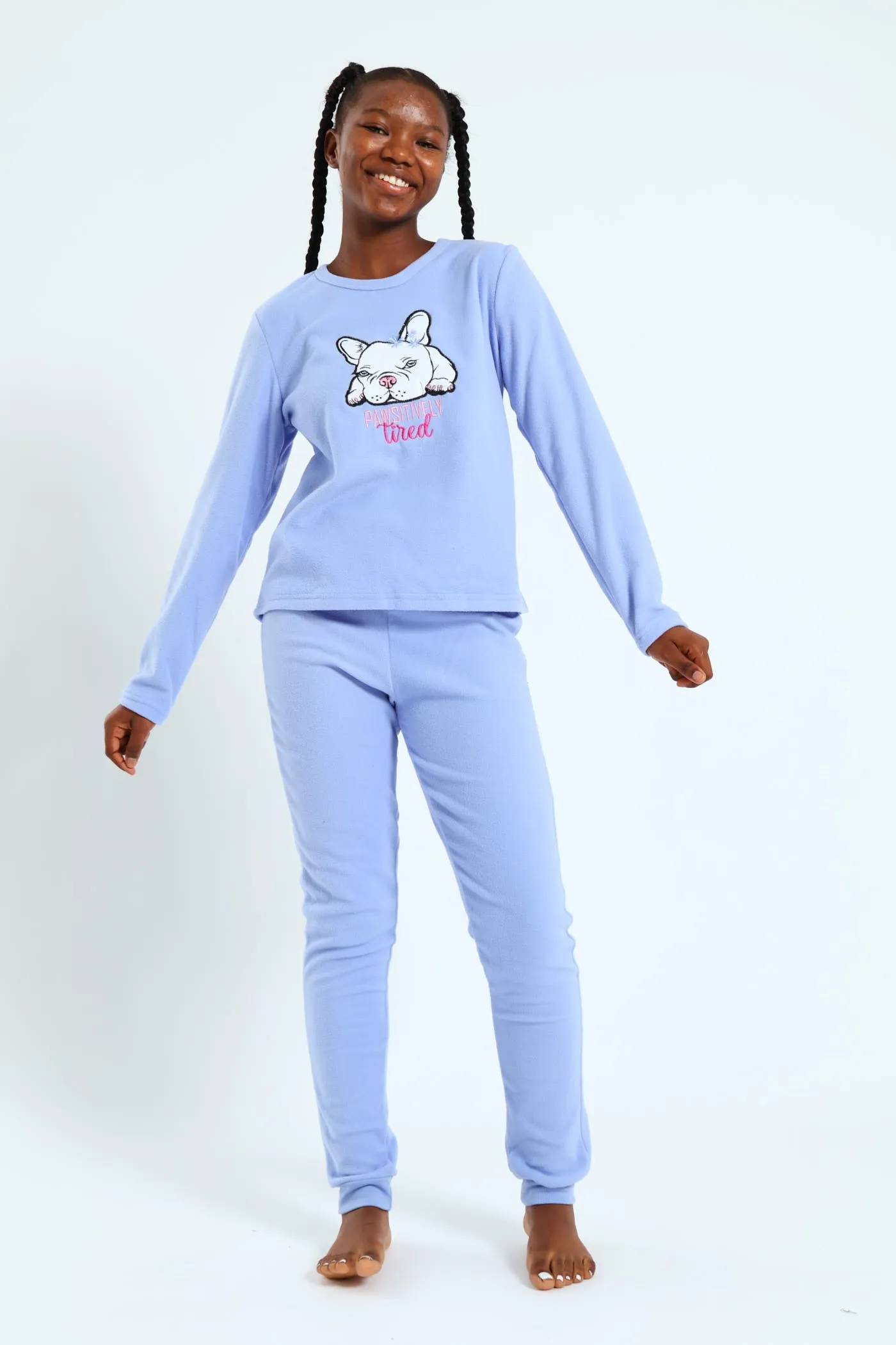 Girls Frenchie Applique Set - Blue sold by Edgars