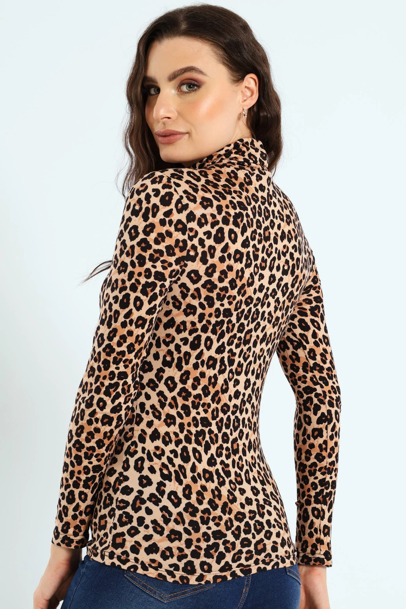 Leopard Basic Poloneck - Black/Brown sold by Edgars product image thumbnail 5