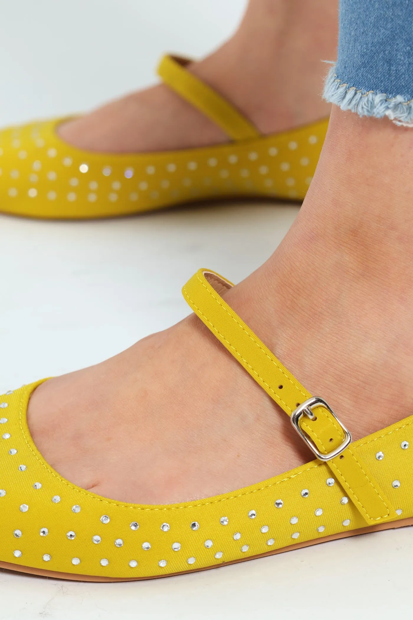 Pointy Diamante Strap Pump - Chartreuse sold by Edgars product image thumbnail 4