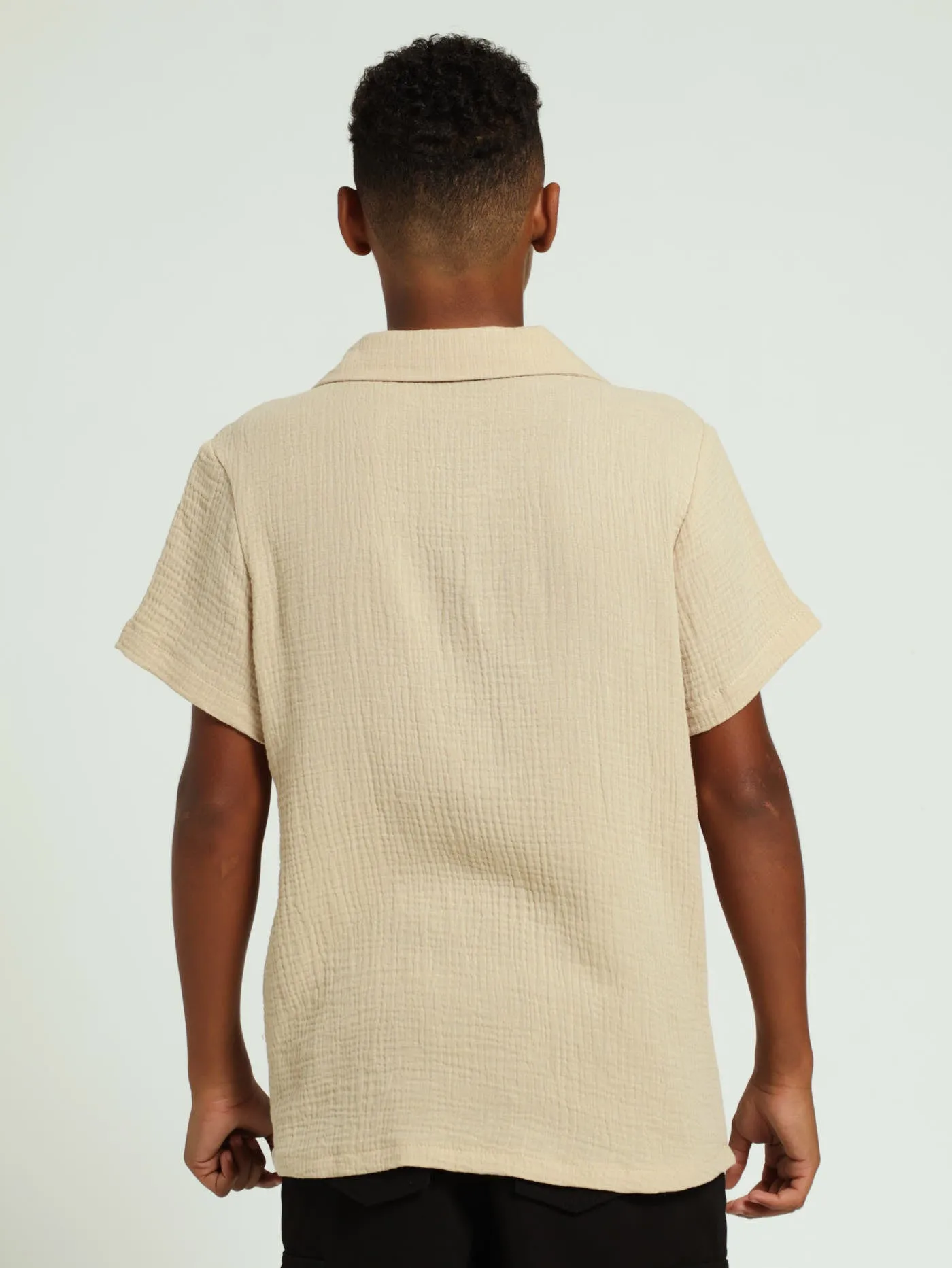 Boys Cotton Shirt - Stone sold by Edgars product image thumbnail 4