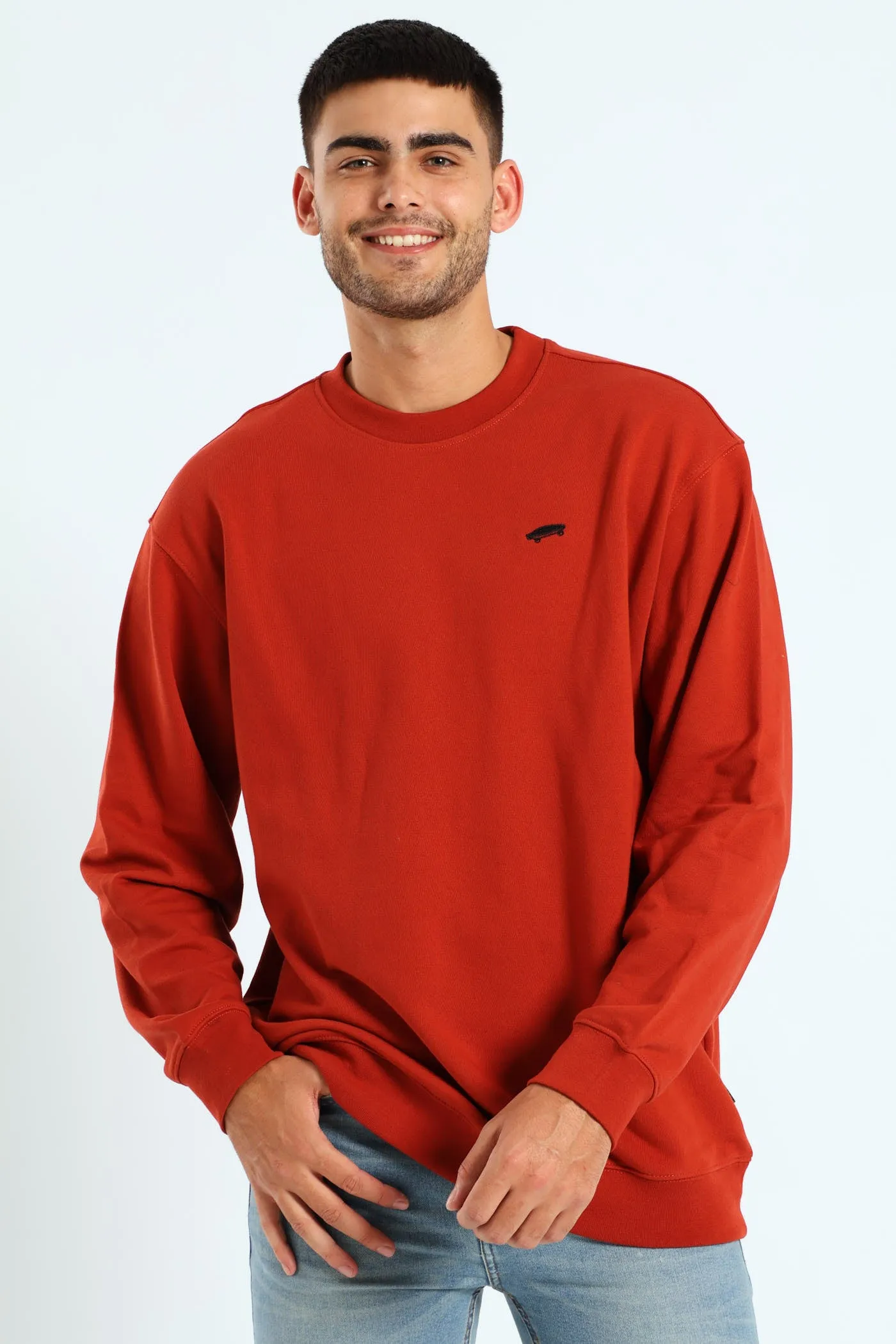 Salton Loose Fit Crew Top - Dark Red sold by Edgars