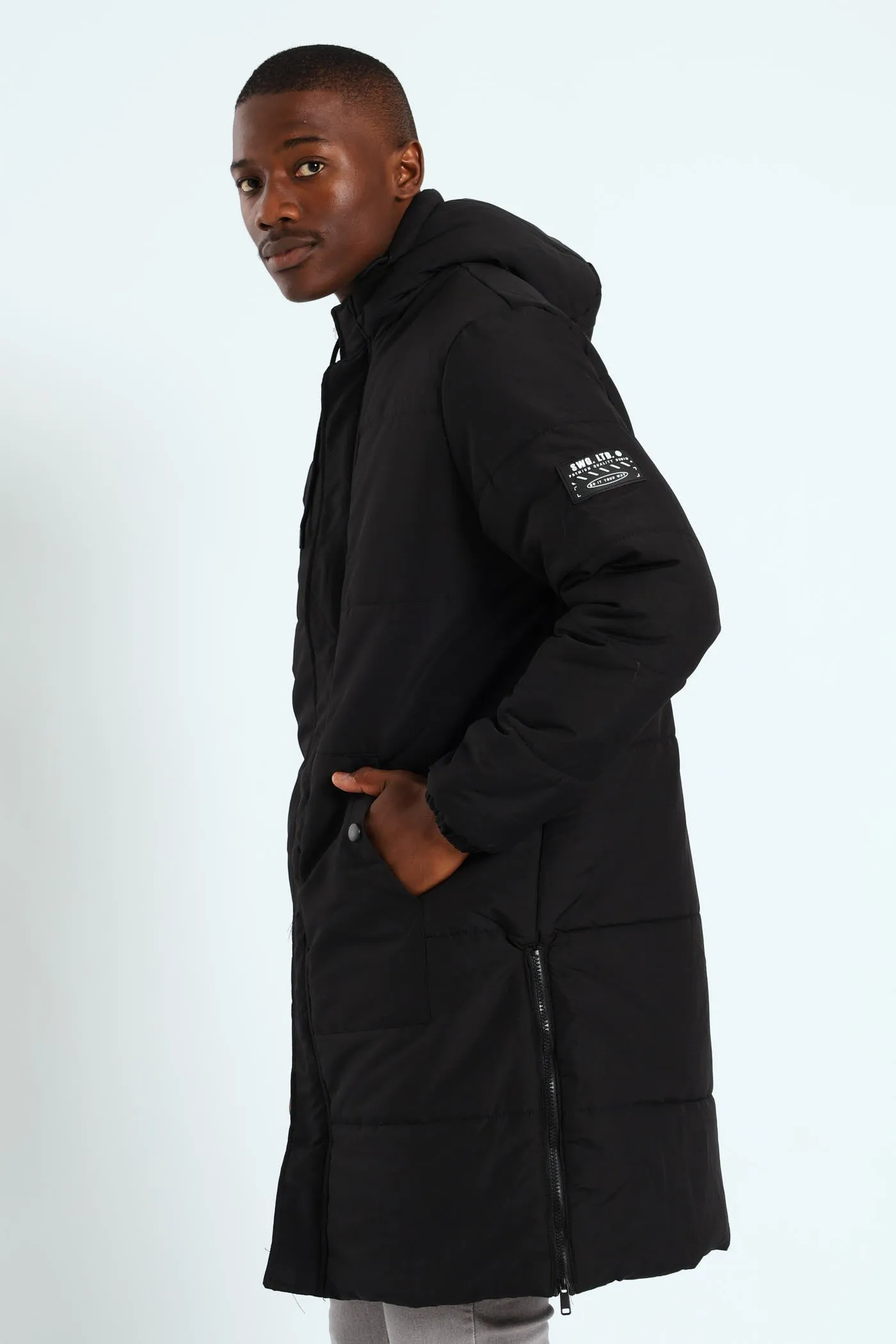 Longline Puffer Parka Jacket - Black sold by Edgars product image thumbnail 2