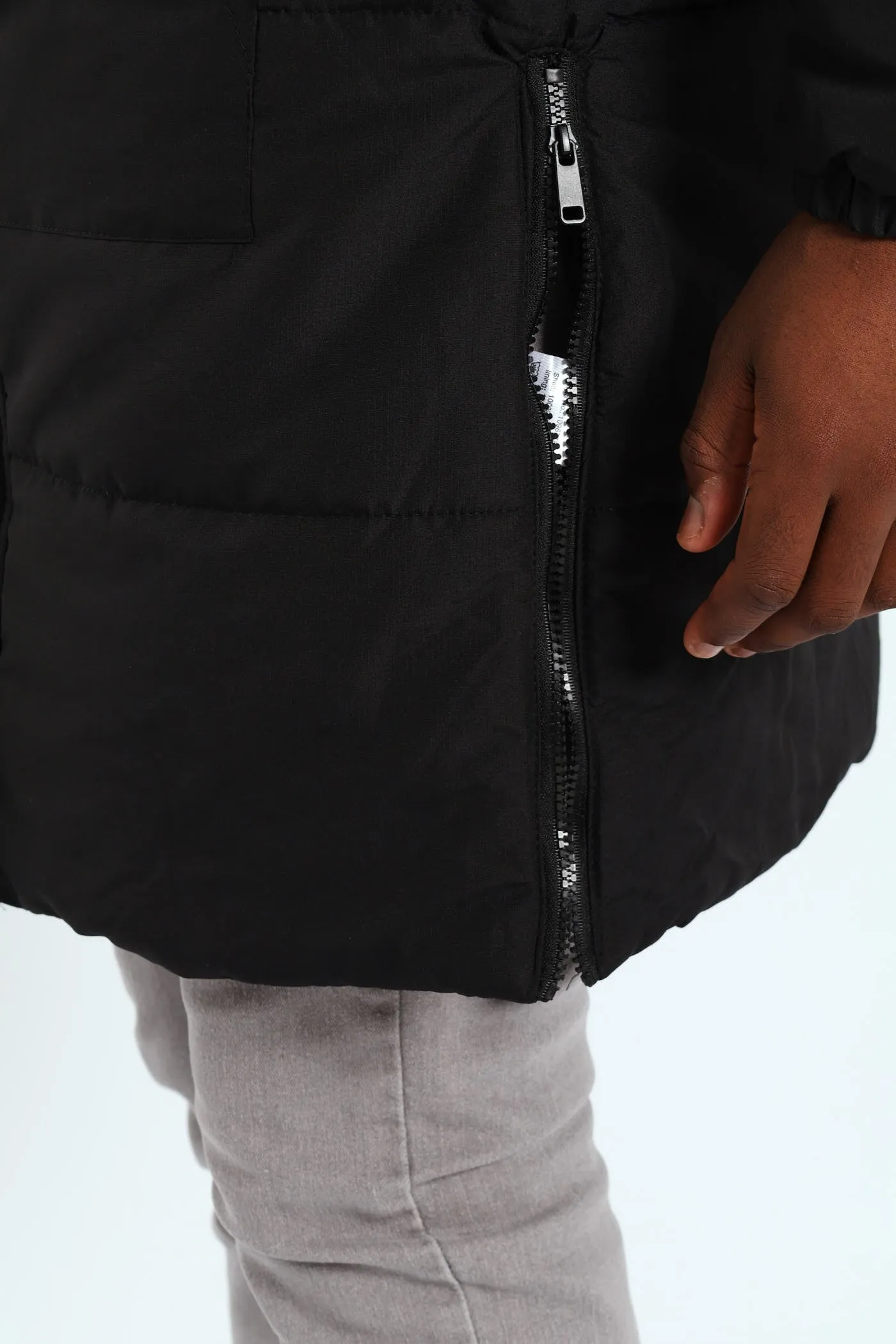 Longline Puffer Parka Jacket - Black sold by Edgars product image thumbnail 4