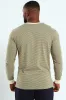 Feather Stripe Henley Sleepshirt - Fatigue sold by Edgars