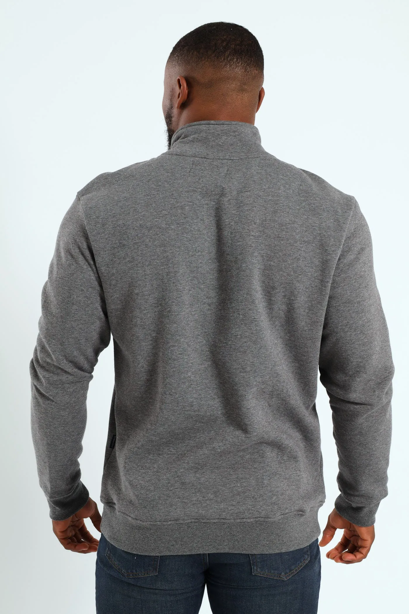 Quarter Zip Fleece Sweat Top - Charcoal sold by Edgars product image thumbnail 3