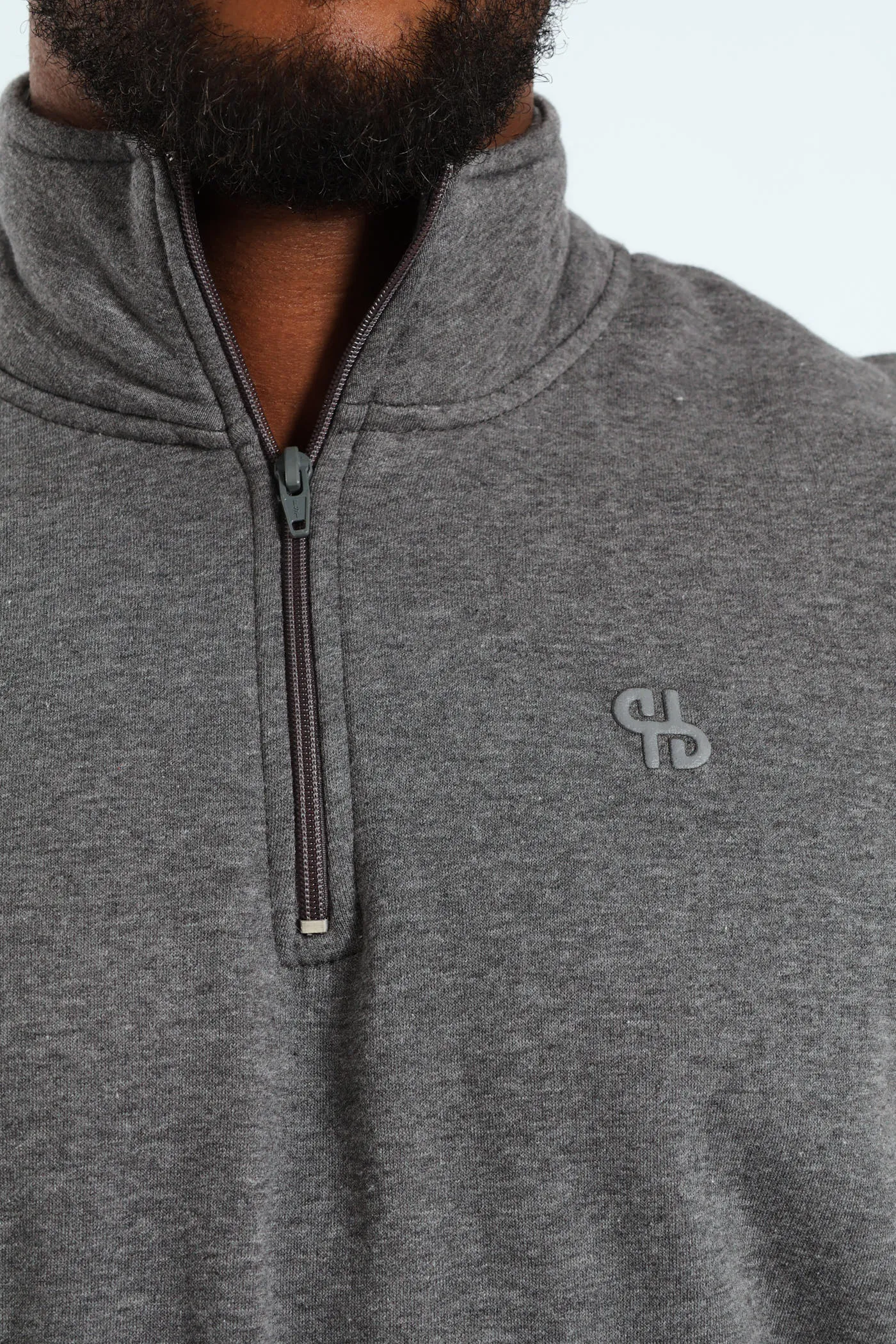 Quarter Zip Fleece Sweat Top - Charcoal sold by Edgars product image thumbnail 4