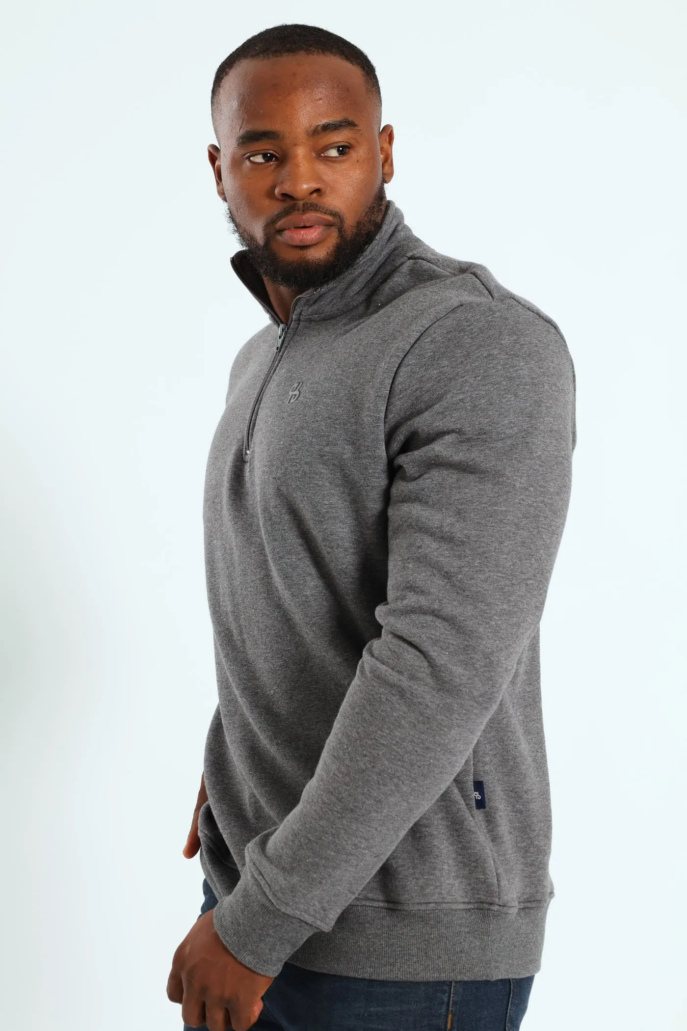 Quarter Zip Fleece Sweat Top - Charcoal sold by Edgars product image thumbnail 2