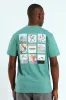 Block Car Front & Back Printed Tee - Teal sold by Edgars