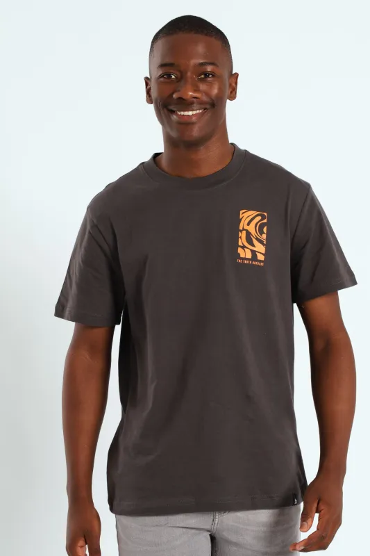 Truth Front & Back Printed Tee - Charcoal sold by Edgars 