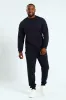 Plain Crew Fleece Sweat Top - Navy sold by Edgars