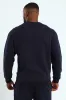 Plain Crew Fleece Sweat Top - Navy sold by Edgars