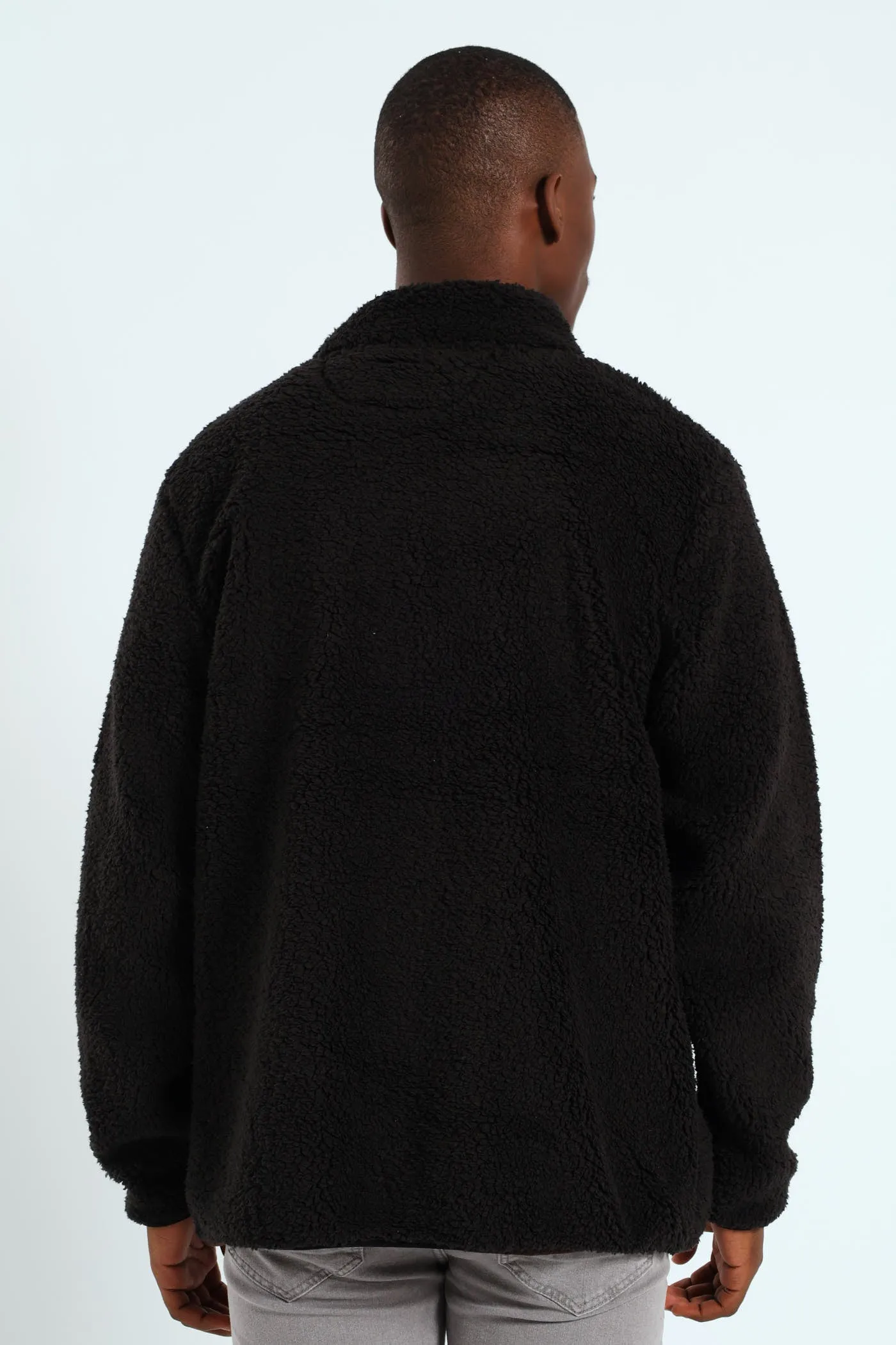 Borg Nylon Zip Through Jacket - Black sold by Edgars product image thumbnail 4