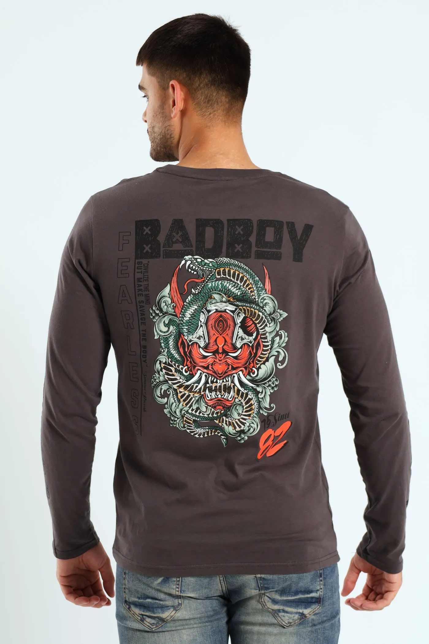 Oni Long Sleeve Tee - Charcoal sold by Edgars product image thumbnail 2