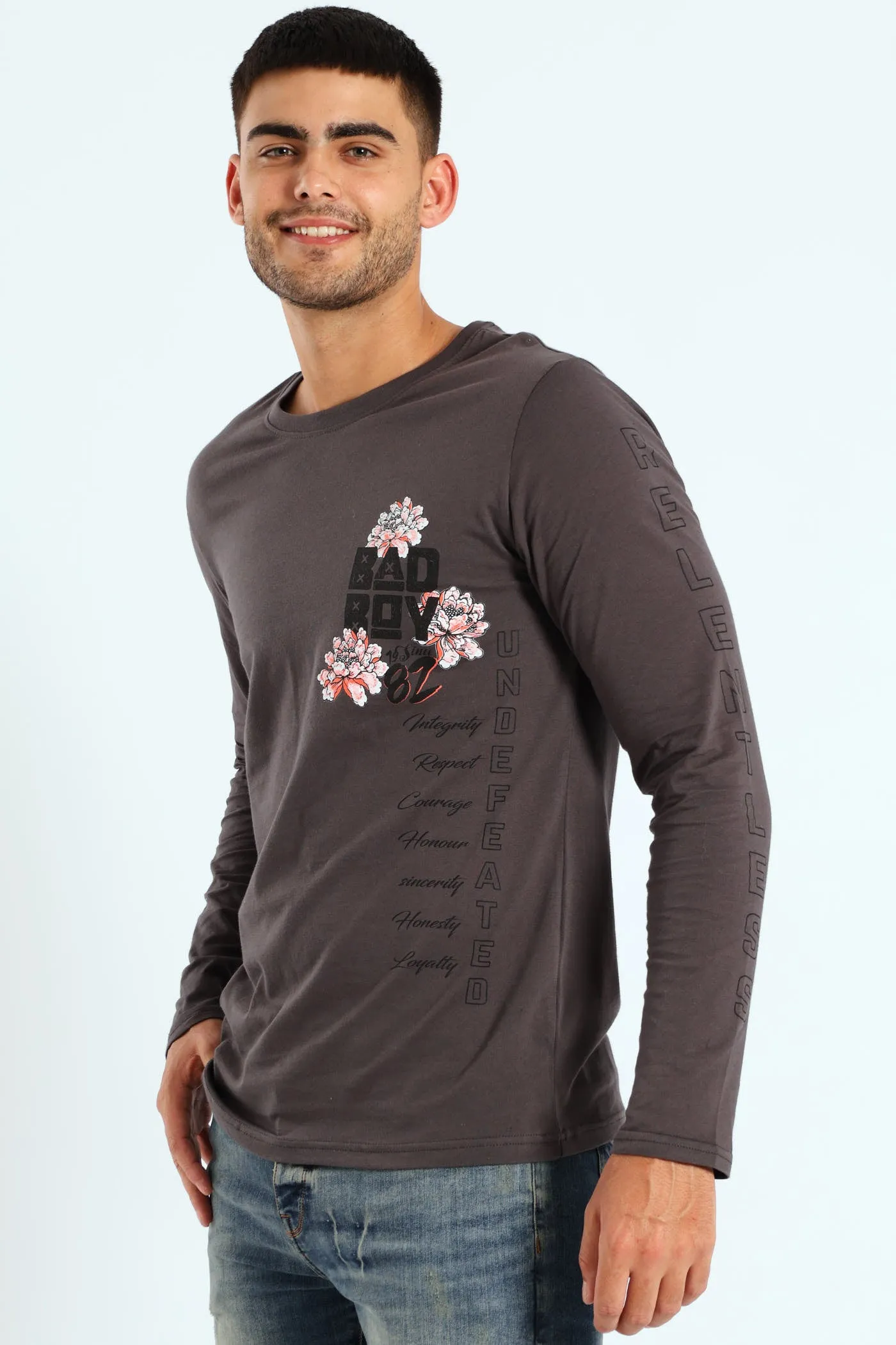 Oni Long Sleeve Tee - Charcoal sold by Edgars product image thumbnail 3