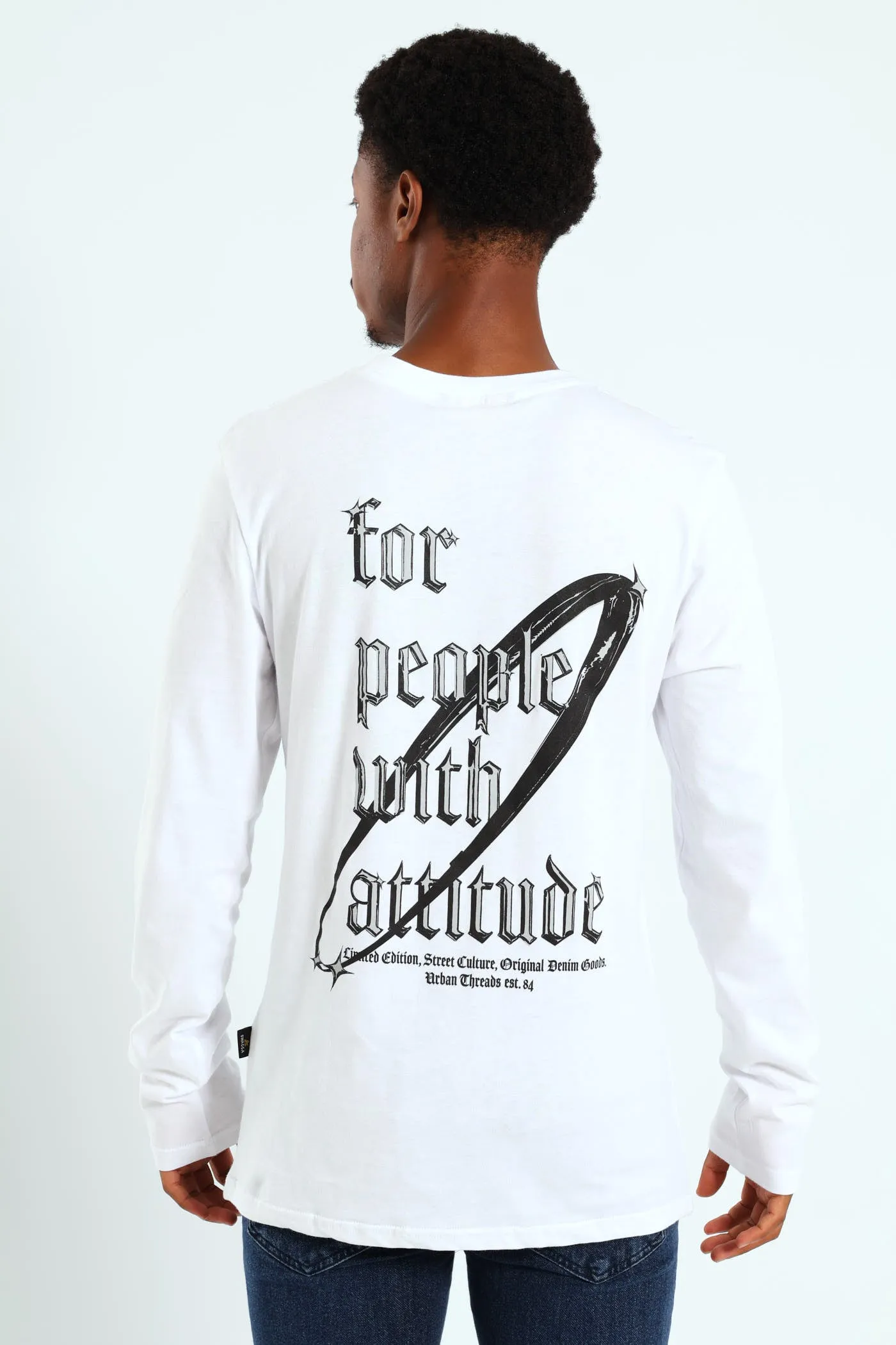 Long Sleeve Placement Print Tee - White sold by Edgars product image thumbnail 2