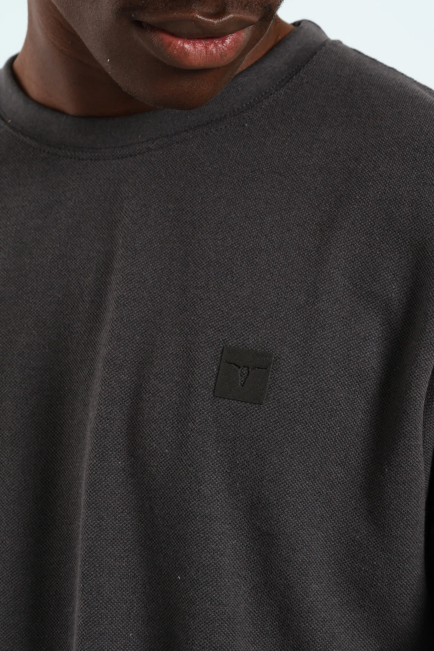 Utility Curved Hem Long Sleeve Tee - Charcoal sold by Edgars product image thumbnail 5