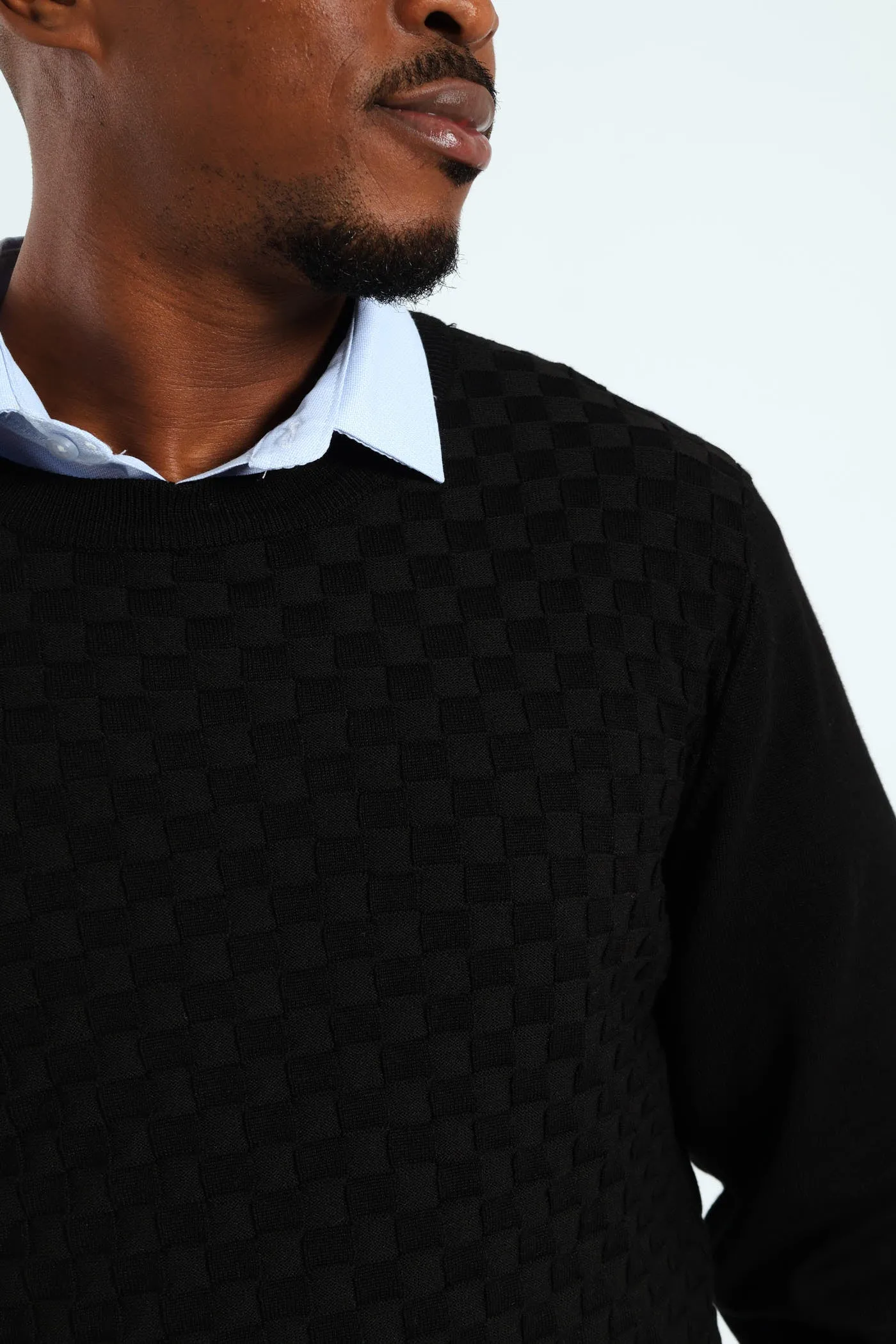 Basket Weave Knit Pullover - Black sold by Edgars product image thumbnail 2