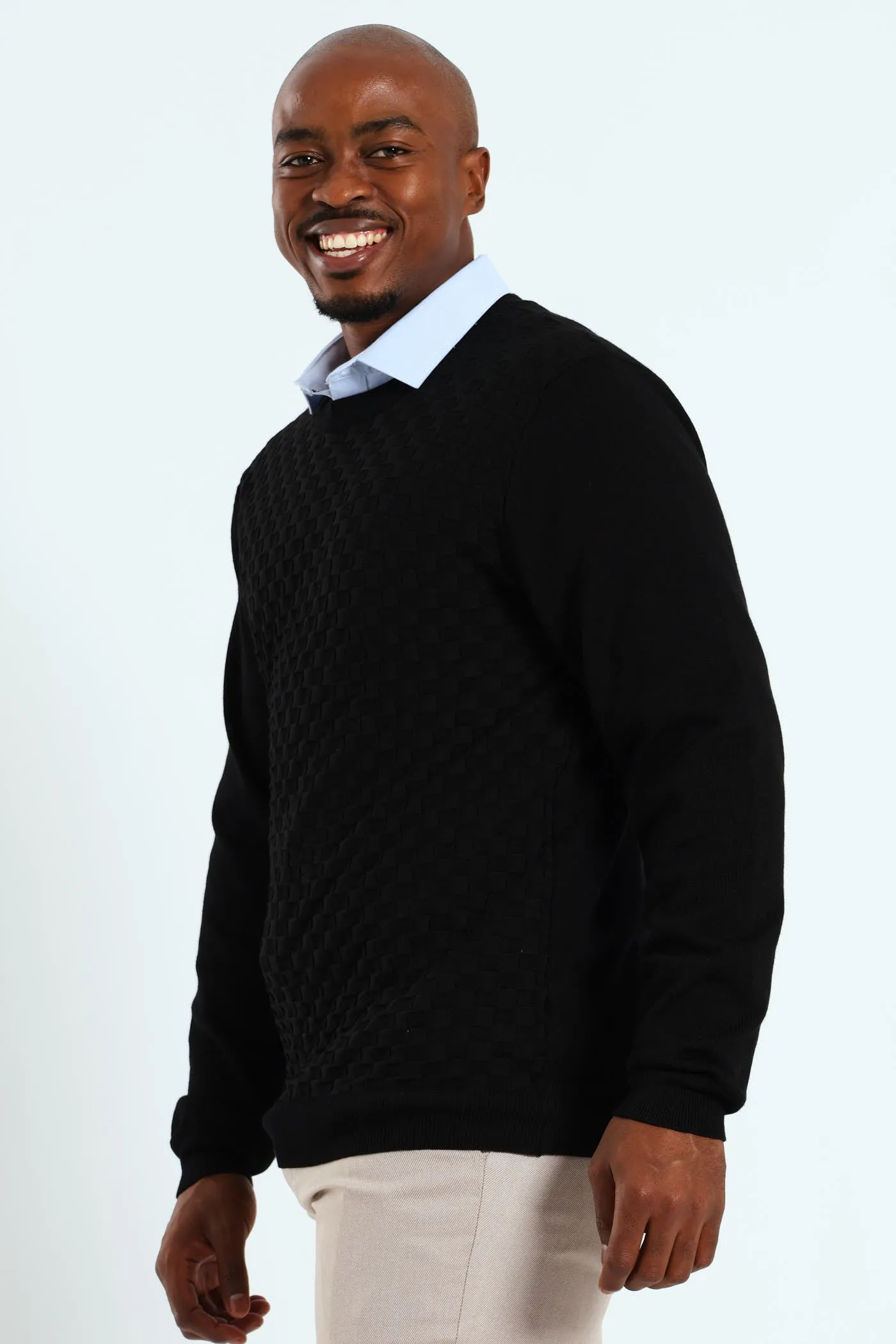 Basket Weave Knit Pullover - Black sold by Edgars product image thumbnail 3