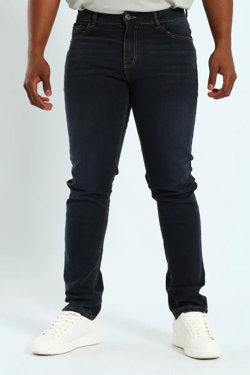 Slim Basic Denim Jean - Blue/Black sold by Edgars