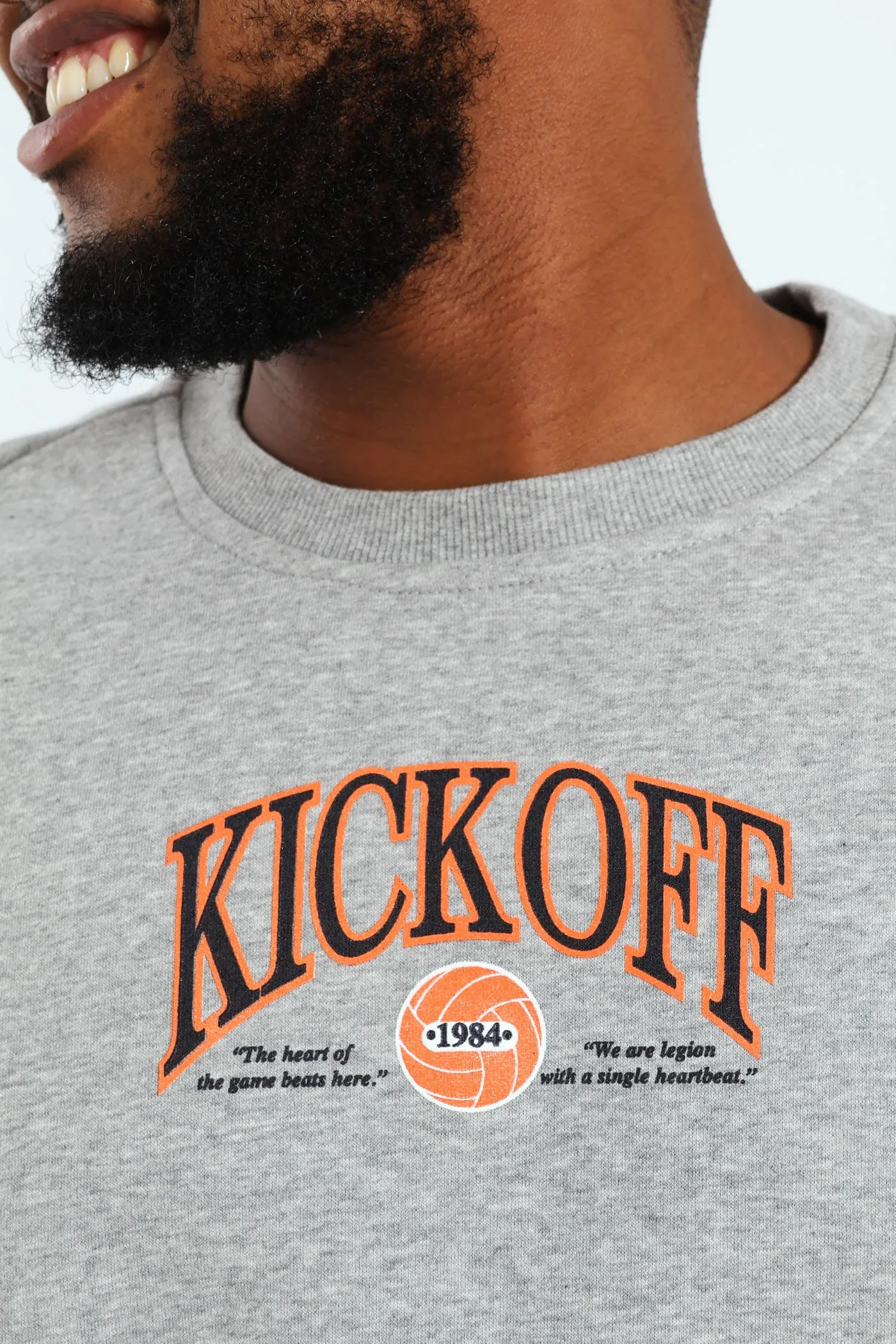 Kick Off Crew Sweater - Grey Melange sold by Edgars product image thumbnail 3