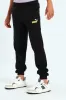 Boys 2 Colour Logo Track Pants - Black sold by Edgars