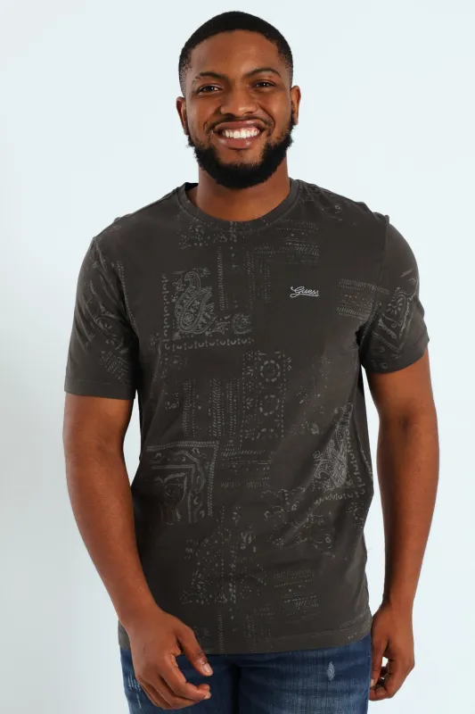 Lasered Print Tee - Grey sold by Edgars