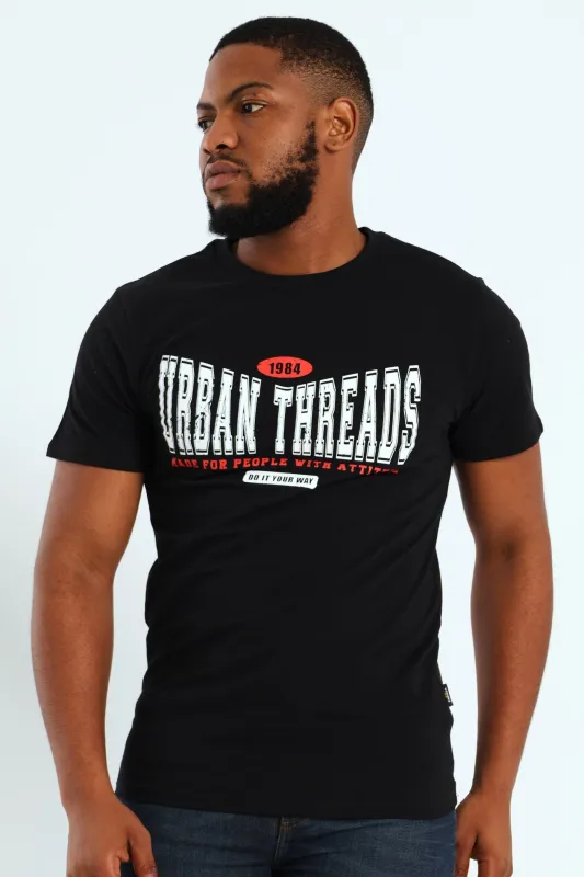 Basic Print T-Shirt - Black sold by Edgars