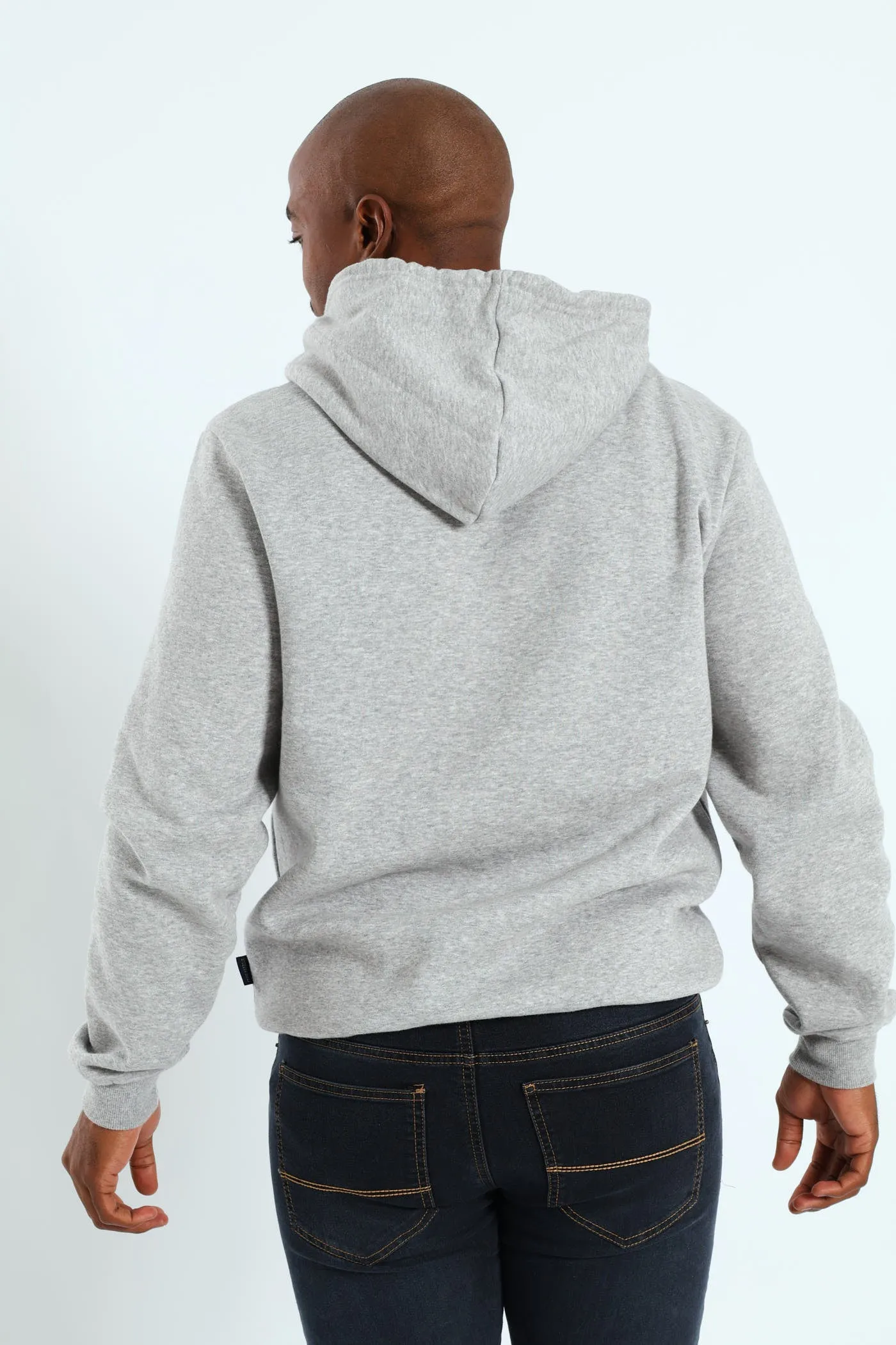 Plain Fleece Pullover Hoodie - Grey Melange sold by Edgars product image thumbnail 3