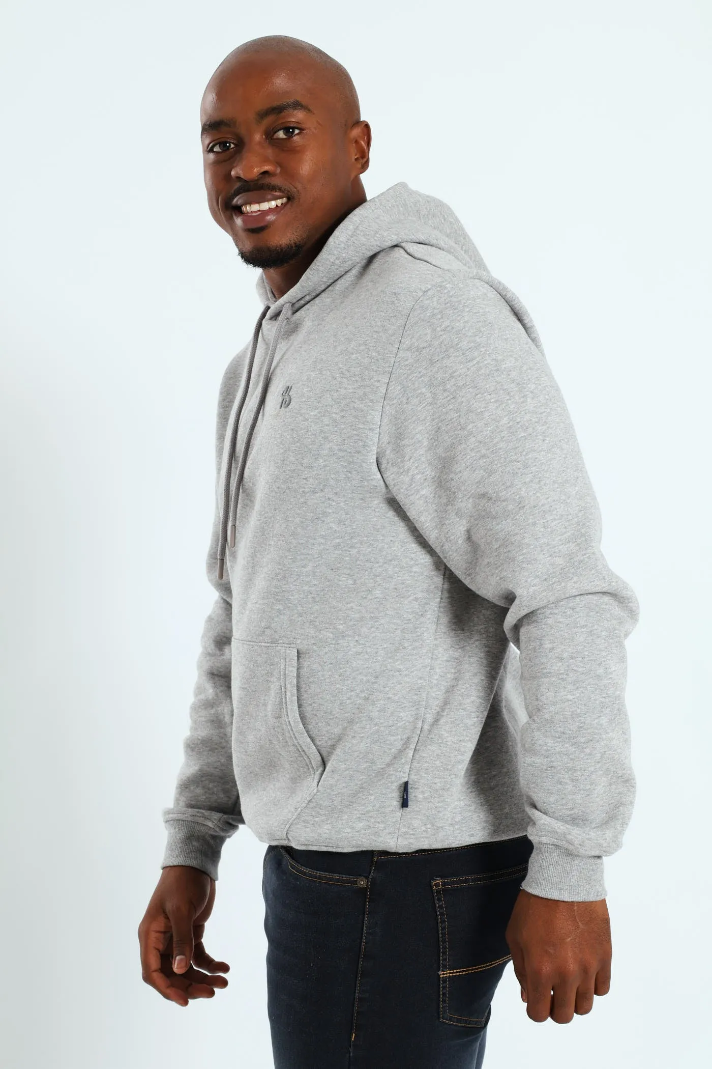 Plain Fleece Pullover Hoodie - Grey Melange sold by Edgars product image thumbnail 2