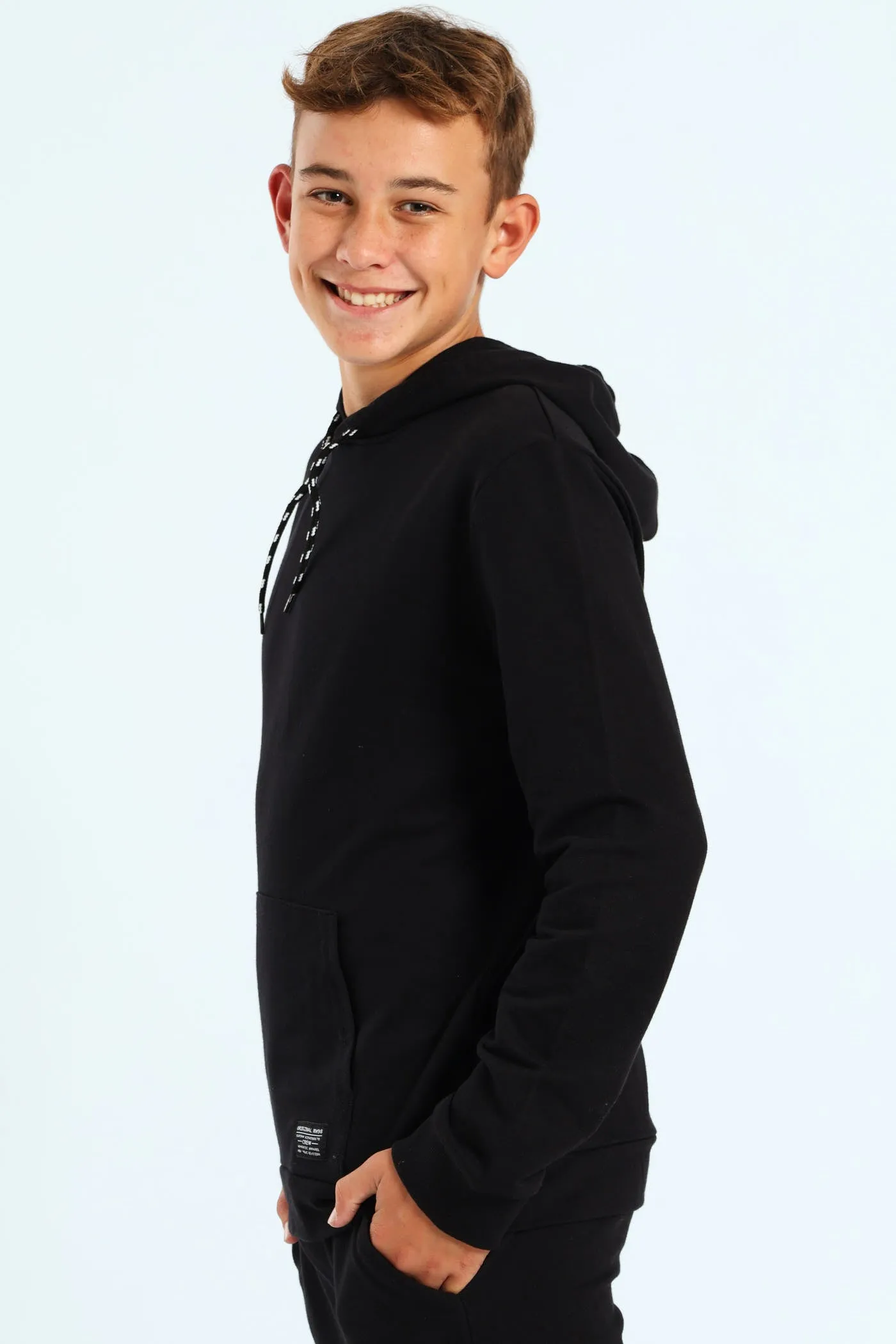 Boys Pocket Fleece Hoody - Black sold by Edgars product image thumbnail 2