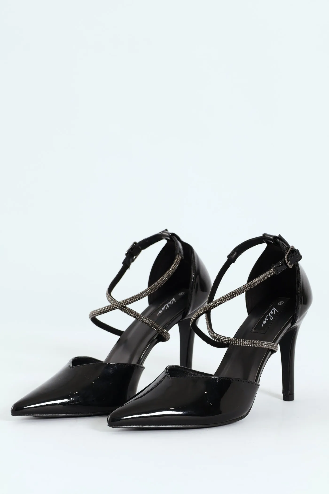 Diamante Cross Strap Court Heel - Black sold by Edgars product image thumbnail 4