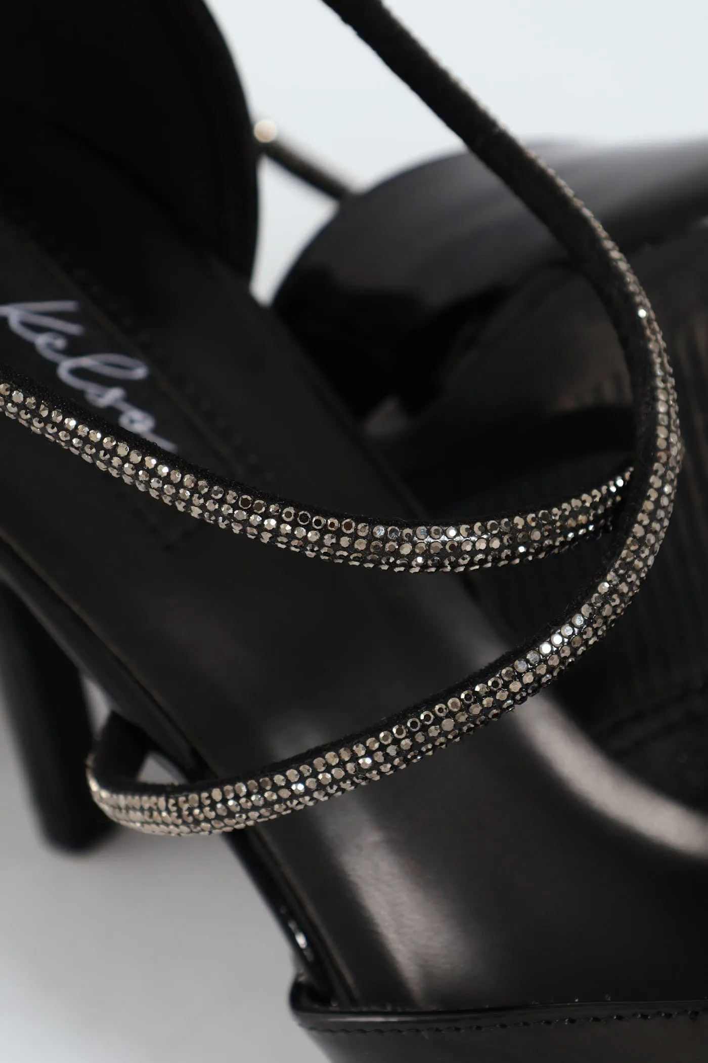 Diamante Cross Strap Court Heel - Black sold by Edgars product image thumbnail 2