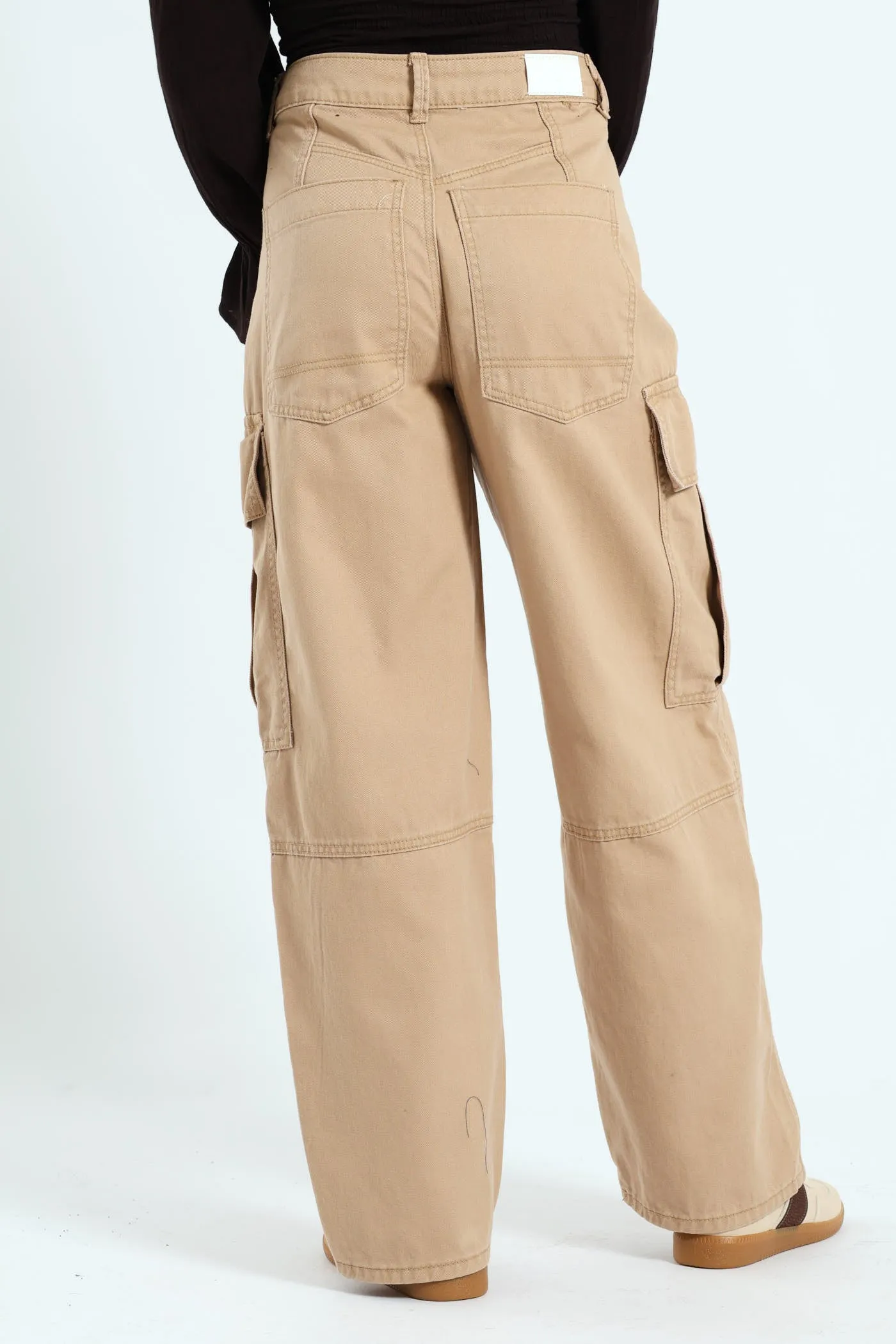 Pleated Barrel Cargo Pants - Stone sold by Edgars product image thumbnail 3