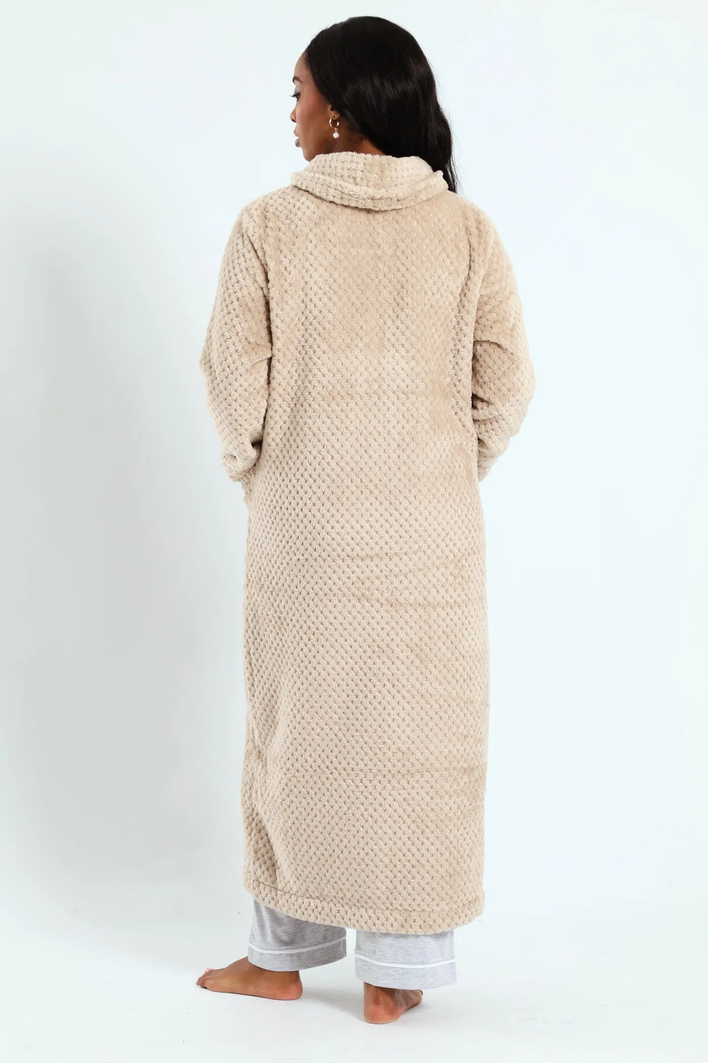 Ankle Length Zip Through Gown - Light Brown sold by Edgars product image thumbnail 4