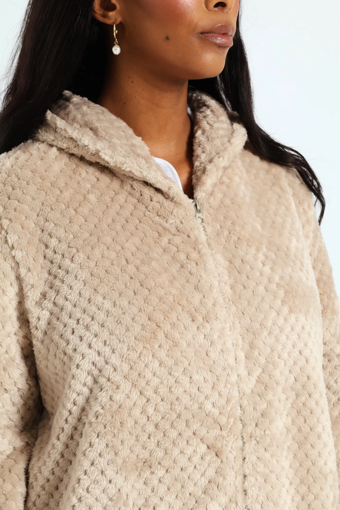 Ankle Length Zip Through Gown - Light Brown sold by Edgars product image thumbnail 2