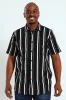 Seersucker Stripe Shirt - Black sold by Edgars