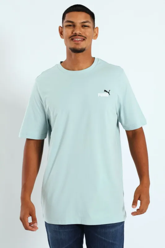 Two Colour Small No.1 Logo Tee - Light Turquoise sold by Edgars