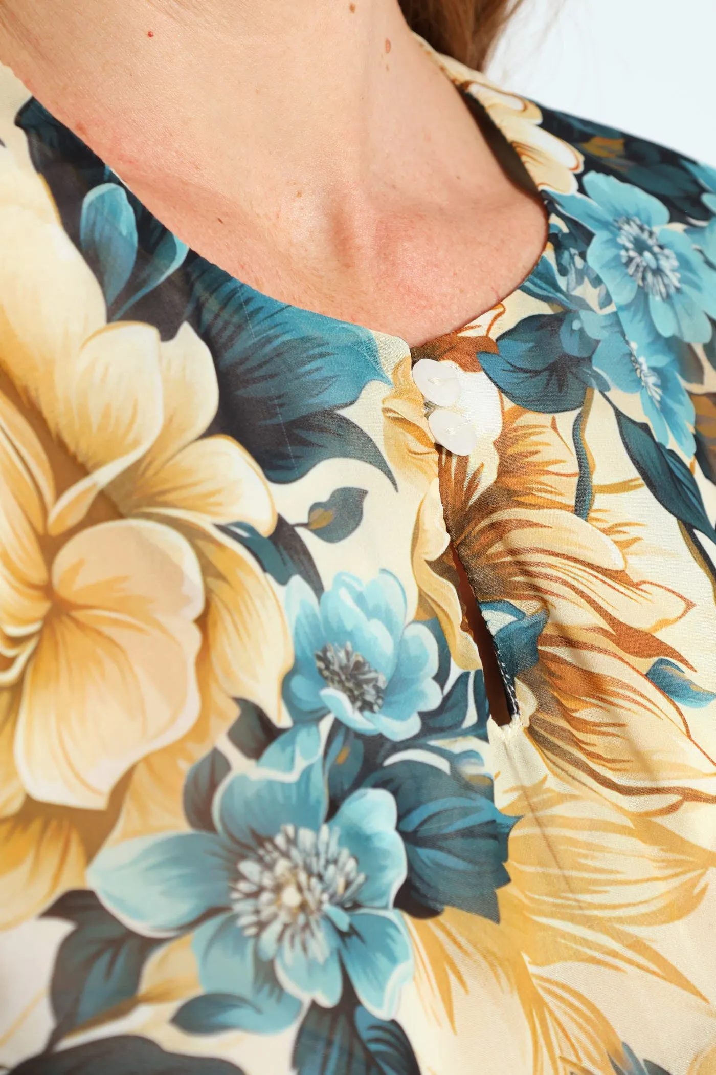 Double Button Keyhole Blouse - Teal sold by Edgars product image thumbnail 2